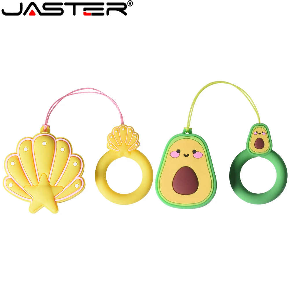 JASTER Cute Pen Drives USB 2.0 Pink 32GB U Disk green avocado 16GB 8GB 64GB High Memory Stick Speed Girl Cartoon Pig Gifts