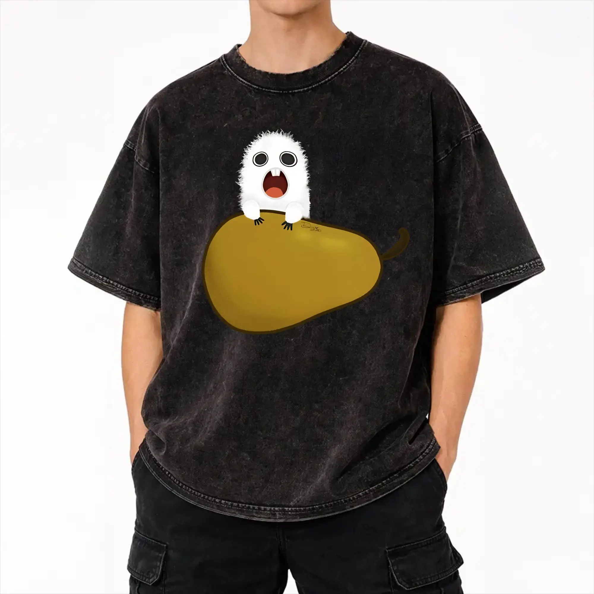 Mystic Brushbuddy Witch Hat Atelier Outfit Washed T Shirts for Men Women Streetwear Hip Hop T-Shirts Printed  Tees Tops Cotton