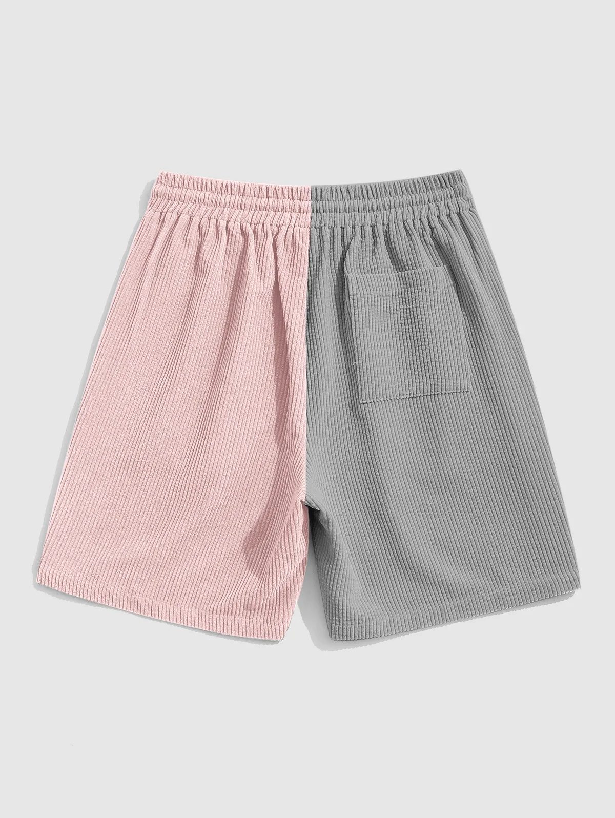 Zaful zweifarbige Kordel zug Cord Shorts