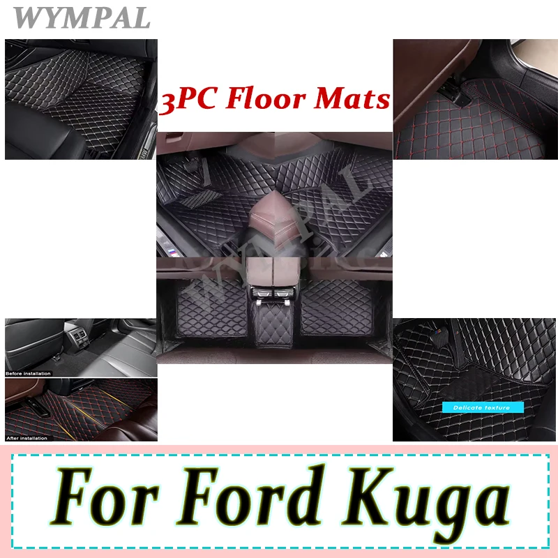 

Luxury Car Floor Mats For Ford Kuga 2013 2014 2015 2016 2017 2018 Automobile Carpet Cover Interior Custom Auto Foot Pads Full
