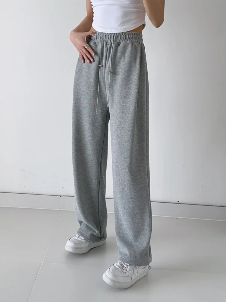 Tangada 2024 Women Spring Pants Cargo Strethy Waist Pants Trousers Joggers Female Sweatpants 2B009