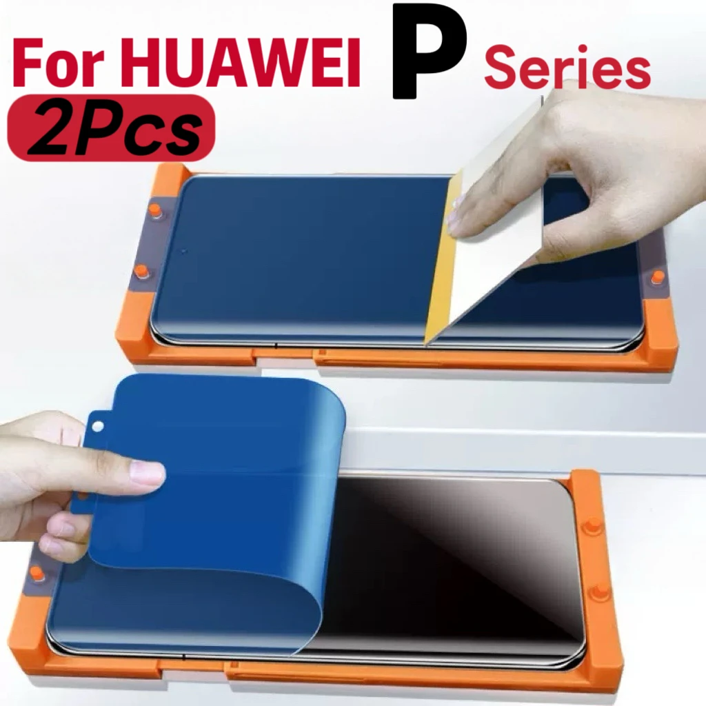 Paquete de 2 protectores de pantalla de alta definición (HD) para teléfonos inteligentes Huawei serie P, no de vidrio templado