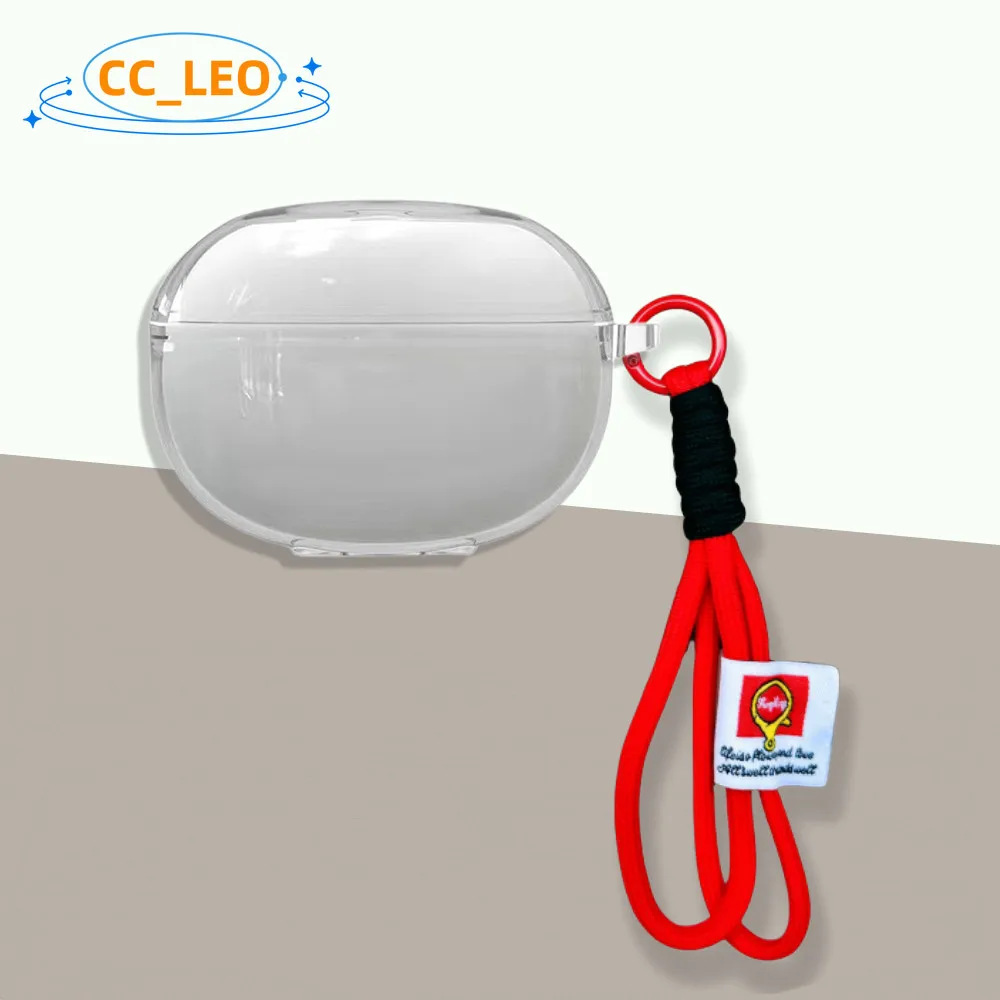 For SoundPeats Capsule3 Pro Case Transparent Soft Shell Cute Lanyard Pendant SoundPeats Capsule3 Pro+ Protective Sleeve