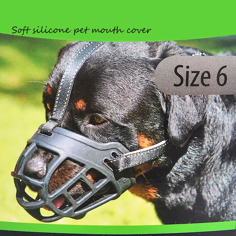 Hot Dog Muzzles Pet Soft Barking Silicone Mouth Mask Anti Bark Bite Muzzle for Pitbull Sheperd Small Pupply Retriever Products