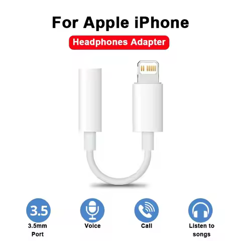 1/2/3/5/10PCS For Lighting Headphone Adapter for IPhone 12Mini SE 2020 XS XR X 8 7 + IOS To 3.5 Mm Jack AUX Audio Cable
