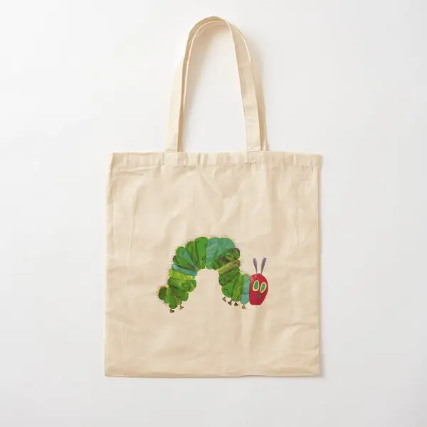 The Very Hungry Caterpillar Cotton  Canvas Bag Shoulder Bag Fashion Tote Casual Shopper Printed Grocery Designer Handbag Ladies