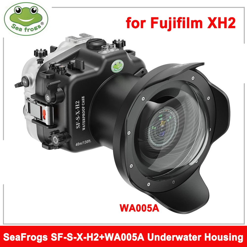 

SeaFrogs SF-S-X-H2 with WA005A Dome Port Kit 40M/130FT Professional Diving Underwater Housing Waterproof case for Fujifilm XH2