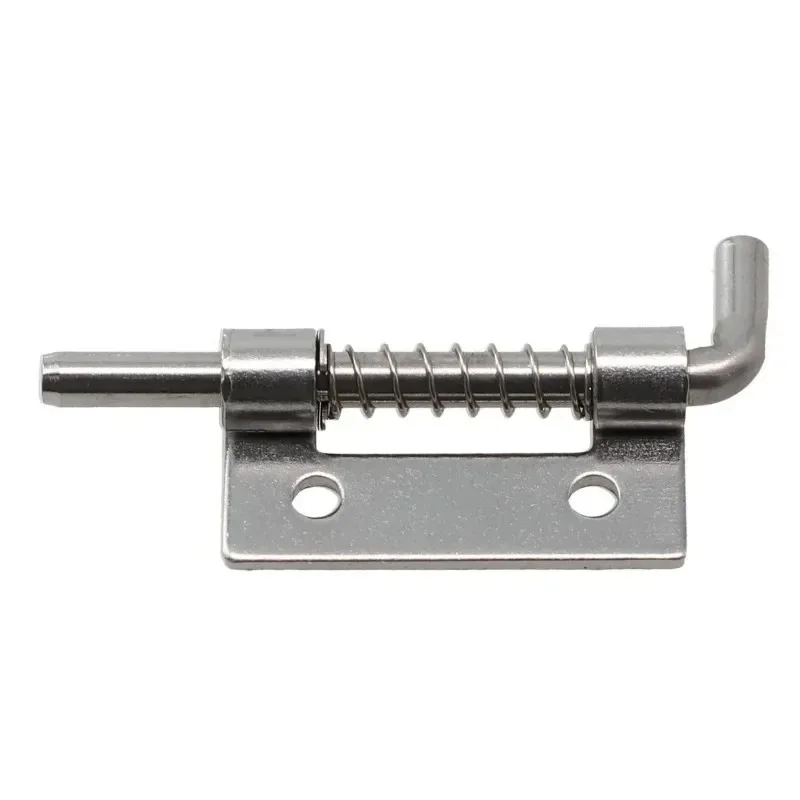 2PCS Spring Loaded Latch Pin 304 Stainless Steel Silver Window Cabinet Hinges Security Door Bolt Latch For Household Hardware
