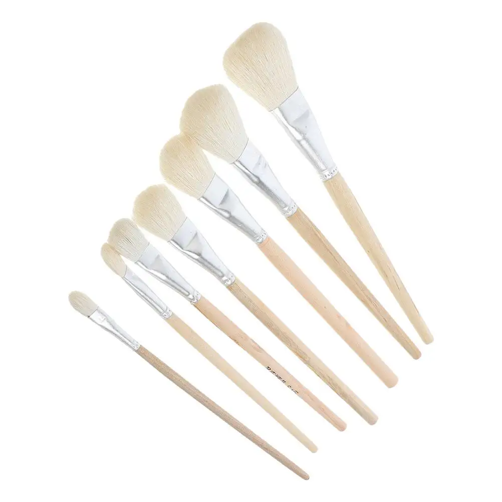 

7 pcs Wool for House Brush Watercolor Ceramic Pottery Painting Glue Household Painting Brushes Supplies Soft Durable