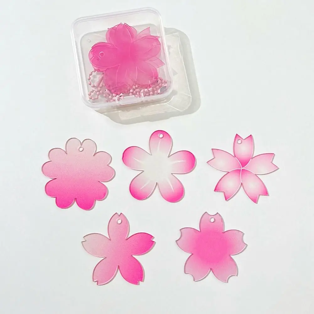 Sakura gradiente dos desenhos animados gooka conjunto vários materiais feitos à mão diy goo cartão conjunto engraçado acrílico diy chaveiro fazendo kit