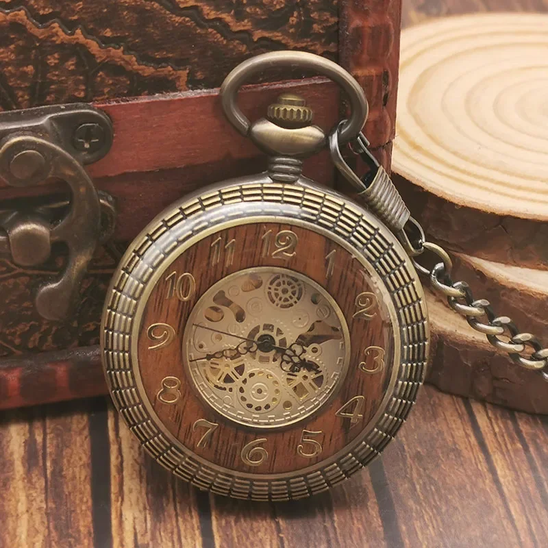 

New Antique Retro Mechanical Pocket Watch Personalised Mens Fashion Necklace Pendant Chain Gift for Dad reloj de bolsillo