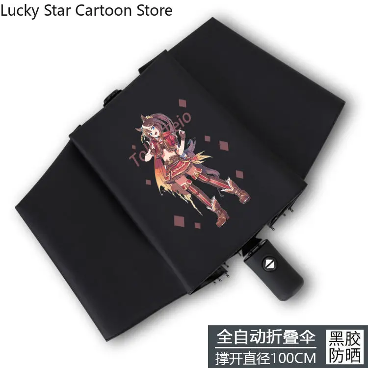 أنيمي جميلة ديربي أضعاف مظلة واقية من الشمس المظلة المطر مشمس مظلة Bumbershoot Studebt تأثيري هدية عيد الهالوين