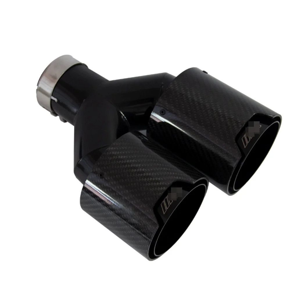 Car accessories all black  Y style real carbon fibre exhaust pipe fit for BMW etc model nozzle