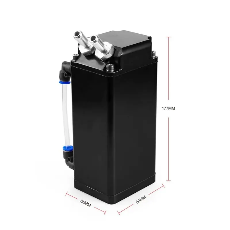 Oil Separator Universal Oil Catch Can Kit Secondary Waste Oil Recovery Filter Accessory - view 6