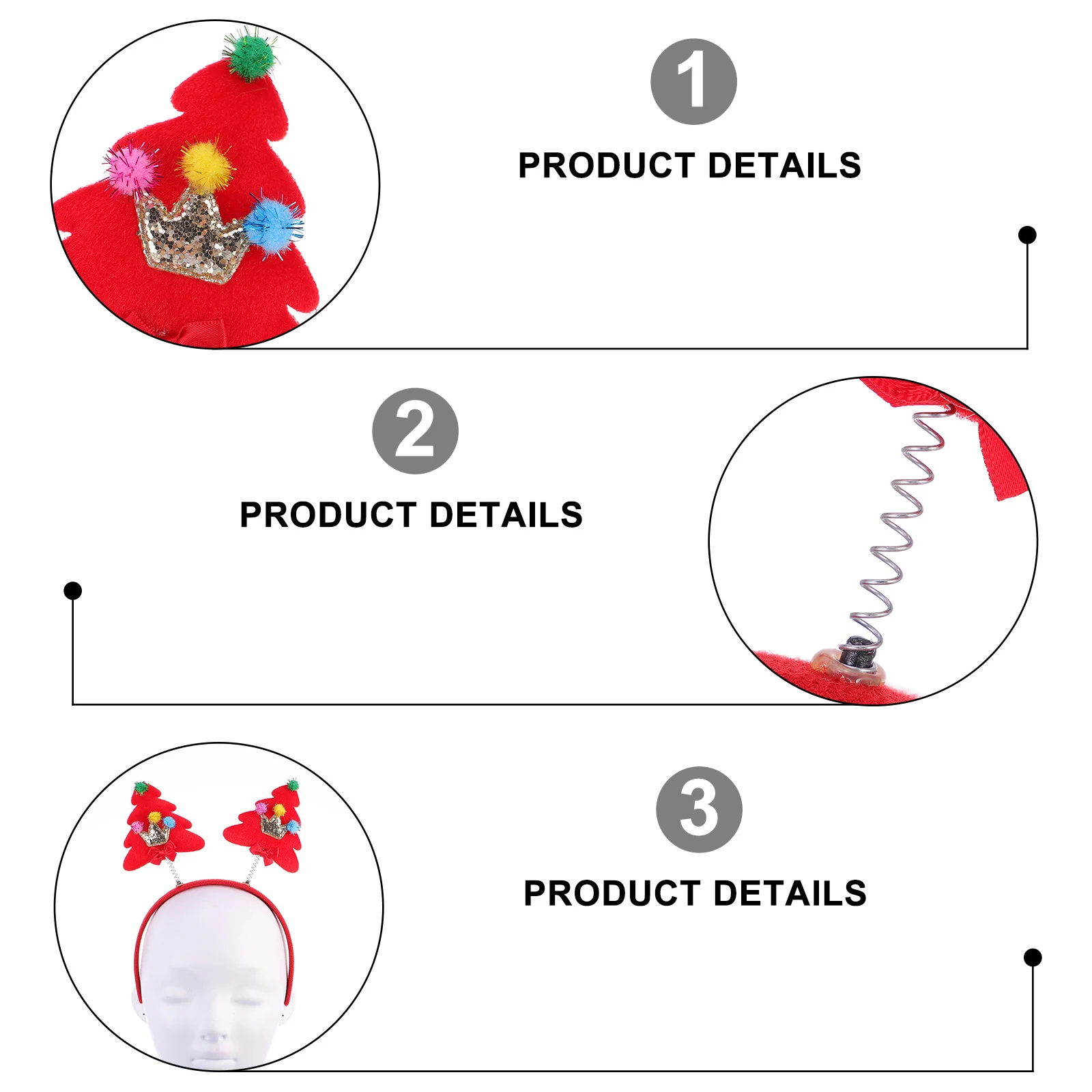 

Повязка на голову в виде рождественской елки, детские праздничные повязки для волос, праздничные аксессуары, детский головной убор, вечерние маскарадные торжества