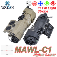 WADSN MAWL C1+Tactical Laser Indicator Nylon Hunting Torch LED White Light Red Green Blue IR Pointer Sight IR Fill Lamp Airsoft