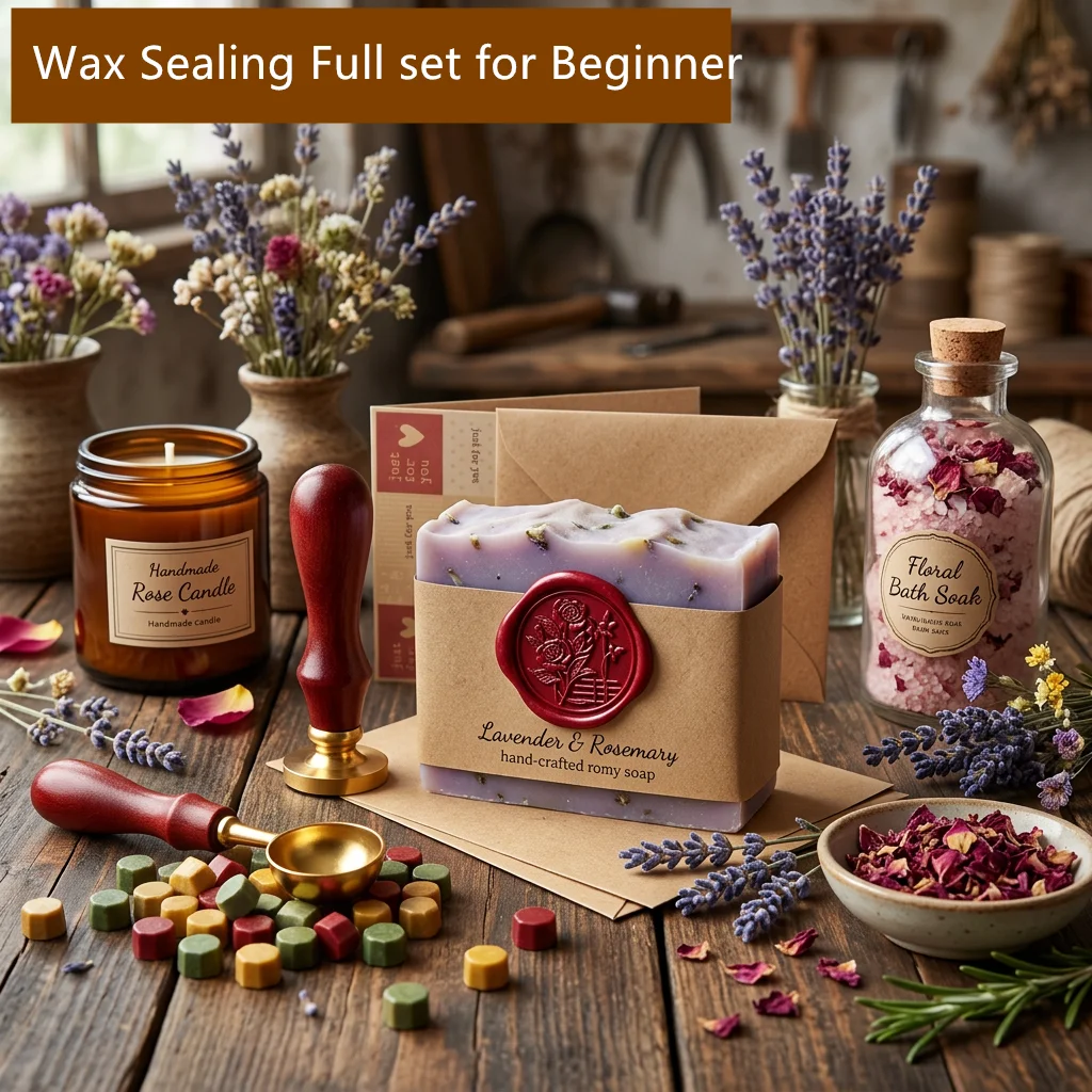 

Wax Seal Stamp Set - 111 Wax Sealing Kit for Letters with Spoon, Wax Beads Stamp Vintage Envelope Seal for Wedding Invitation