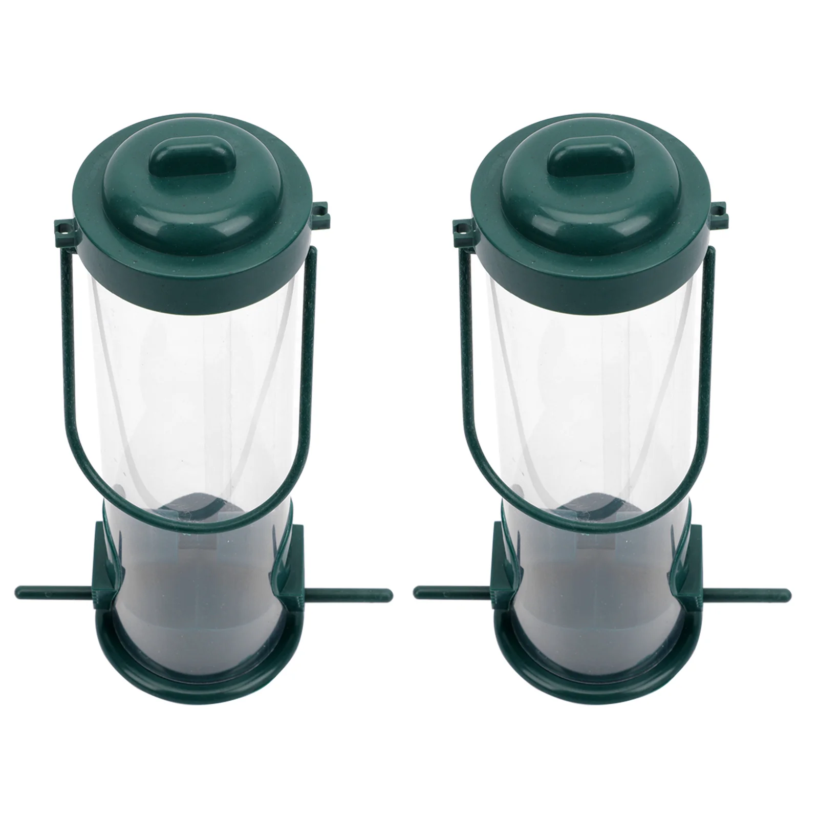

2 Pcs Bird Feeder PP Hanging Outdoor Cute Small Feeders for Canary Parrot Lark Garden Decor Durable Exquisite Design Attracts