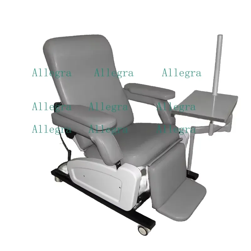 Electric Collection Chair with 2 Motors PU Leather Foldable & Portable Tilting Function for Hospital Use