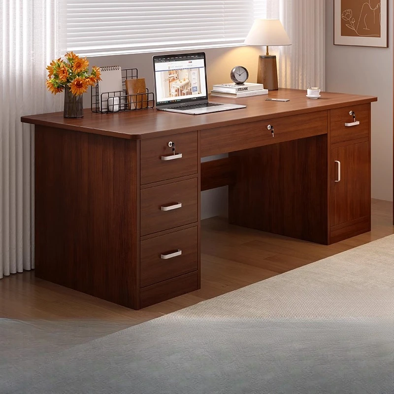 

Shelves Organizers Office Desk Standing Wooden Study Computer Office Desk Multifunctional Long Escrivaninha Hotel Furniture