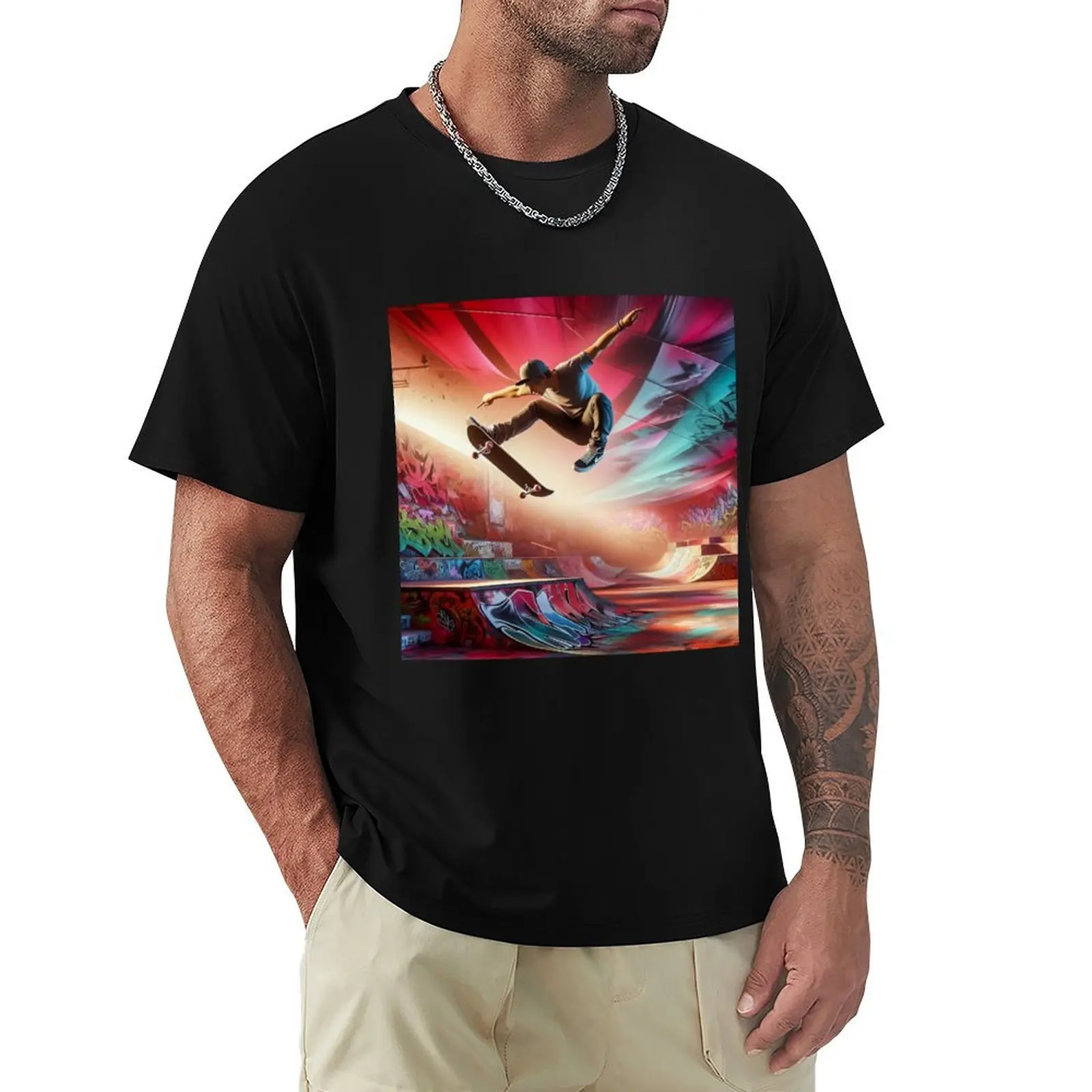 Skateboarder’s Paradise T-Shirt blue archive graphic t shirts new edition blacks Men's t-shirt