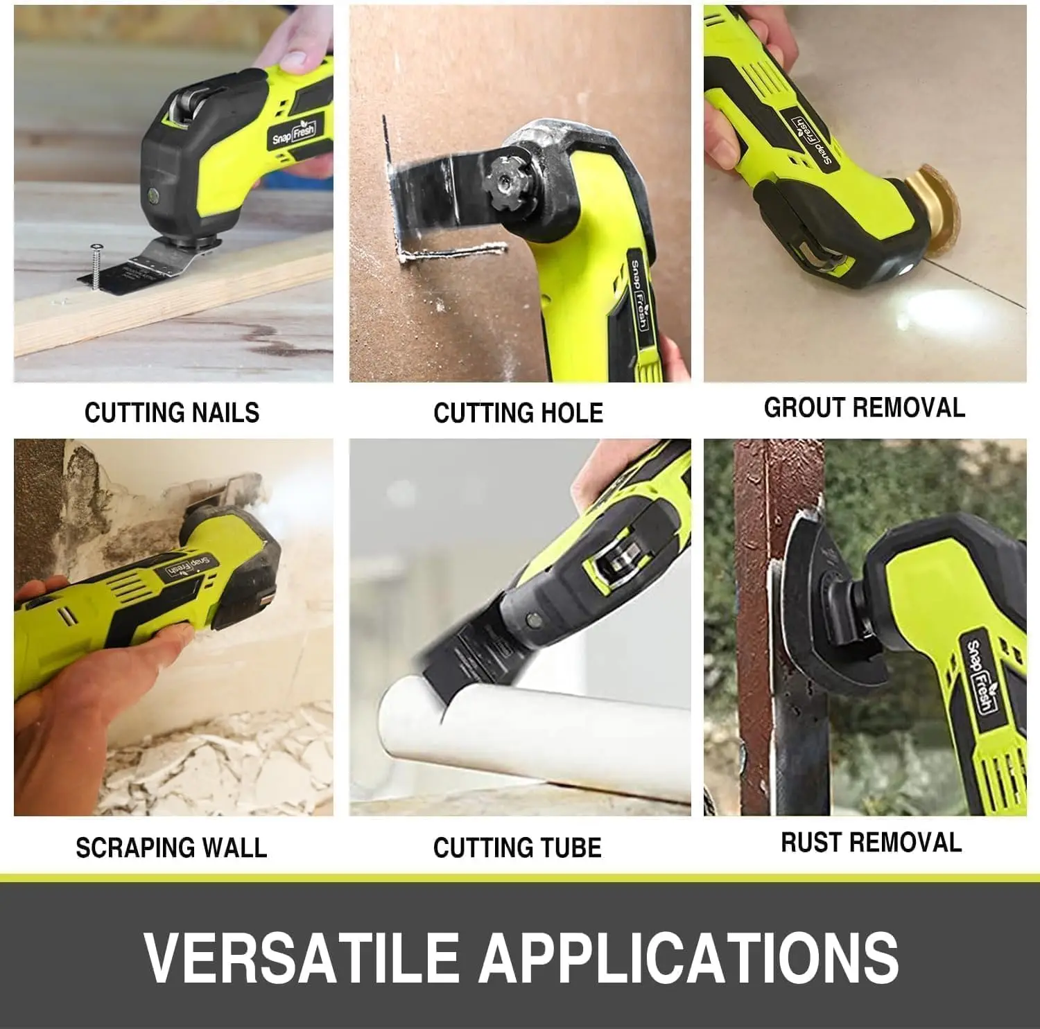 20V Cordless Oscillating Multi-Tool Kit, 6 Speeds, Quick-Lock System, 24 Accessories with Battery & Fast Charger