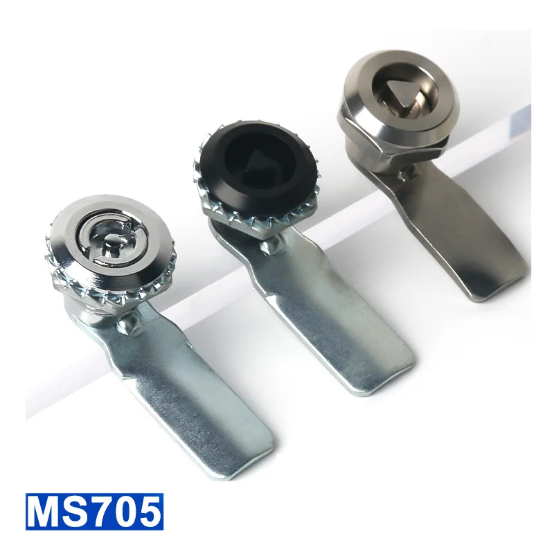 20pcs Ms705 Single Triangle Four Corner Lock Core Switch Cabinet Basic Business Box Door Cylindrical Lock Rotating Tongue