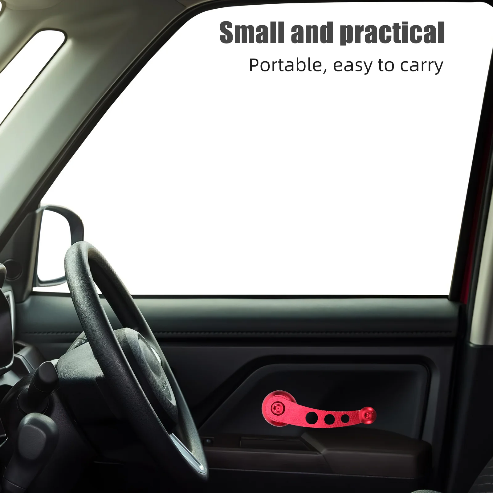 

1Set Car Window Shake Handle Aluminum Universal Winder Crank Rocker for Left Right Door Accessories with Mounting Hardware Red