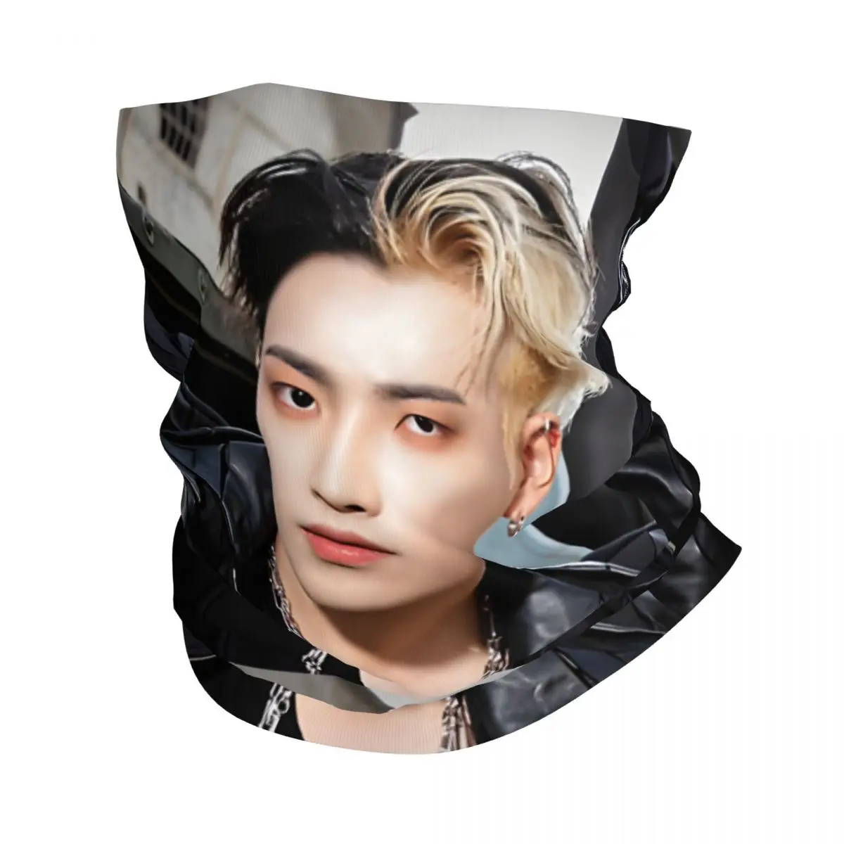 ATEEZ HONGJOONG THE WORLD EP1 ATEEZ Bandana Neck Cover Printed Motorcycle Club Face Scarf Cycling Scarf Hiking Unisex All Season