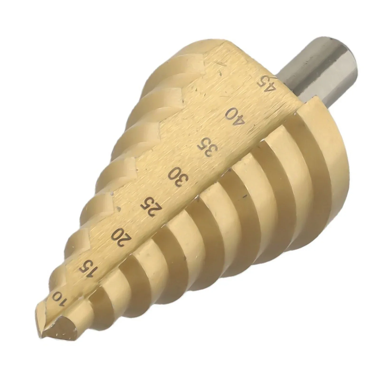 10–45 mm Titan-Stufenbohrer, 8 Stufen, Kegelbohrer, Lochnut, Holzschnitt für Elektrowerkzeug, Holzbearbeitung, Bohrer