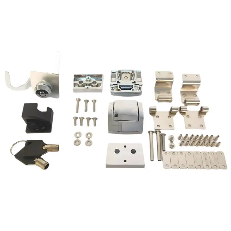 Leading-Edge-Motorcycle Chrome Tour Pak Pack Trunk Latches Hinge Lock Kit For Touring Trike 1988-2013 Luggage Lock Latche