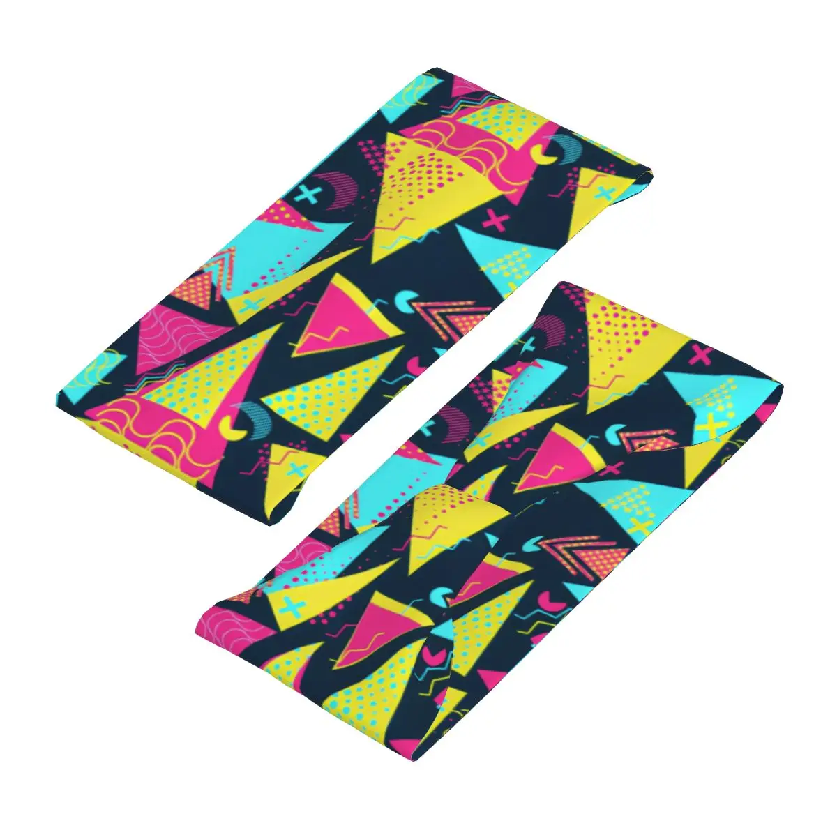 Sports Headband Geometric 80s Illustration Fitness Sweatband Absorbent Cycling Jog Hair Bandage 3