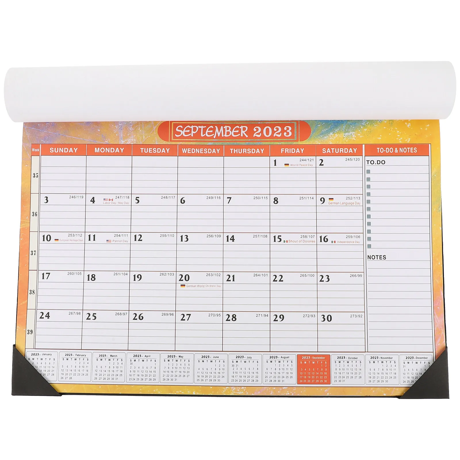 

Подвесной календарь на 2023 год из плотной бумаги, ежемесячный настенный календарь с четкой печатью, очаровательные наклейки, декор для офиса, дома, класса, удобный в использовании