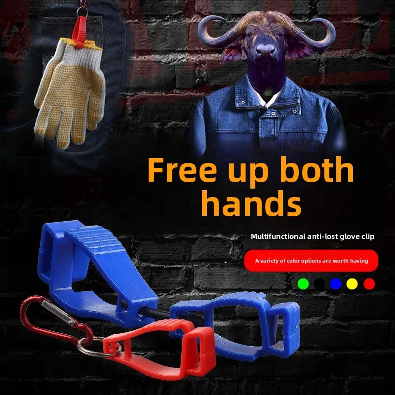 

Glove Clip Multi-Function Safety Hook for Outdoor Work Anti-Loss Clip Gloveclip Black