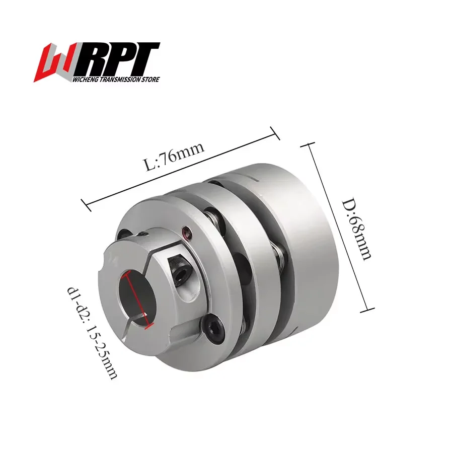 

CLTP Aluminum Alloy Diaphragm Coupling Step Diaphragm Coupling Servo Motor Flange Coupling CLTP-68X76