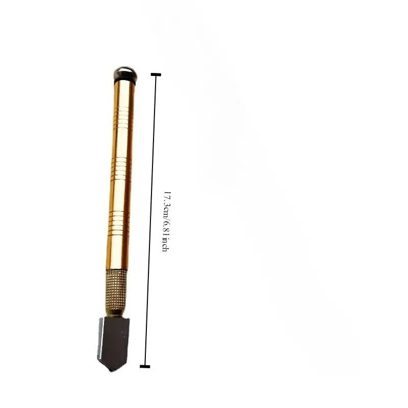 1/2Set Roller Type Ceramic Tile Glass Cutter Diamond Tip Steel Blade Oil Feed Antislip Metal Handle 173mm Hand Tool