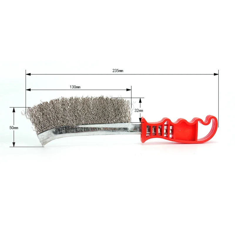 1pcs Stainless Steel Wire Brush 235mmX0.3mmX32mm Rust Removal Gap Cleaning Wire Brush For Welding Seam Plastic Hand Tools