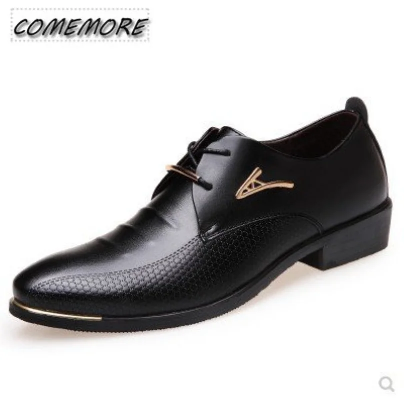 Classic Man Pointed Toe Dress Shoes Mens Patent Leather Black Wedding Shoes Oxford Formal Business Casual Shoes Big Size Fashion