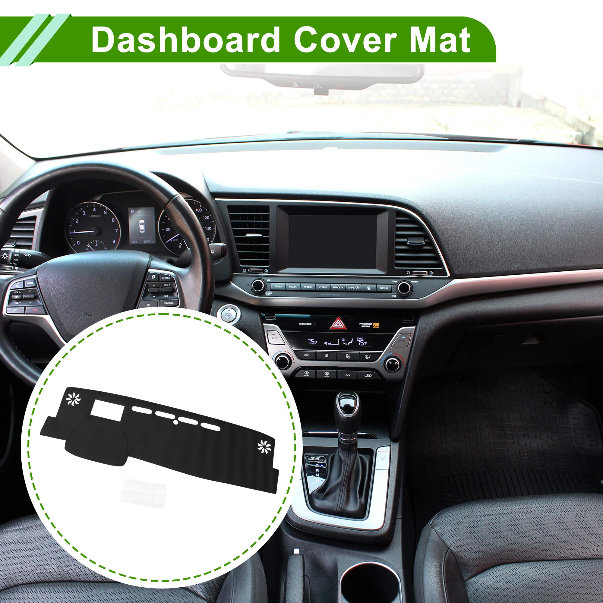 UXCELL Dash Cover for Toyota Camry 2018-23 with Hud Dashboard Cover Car Interior Black Black Line