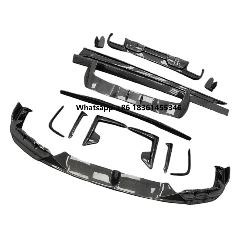 

For G05 F95 X5M Body Kit Carbon Fiber LD Style Front Bumper Edge Rear Diffuser Side Skirt Spoiler Fog Light Cover