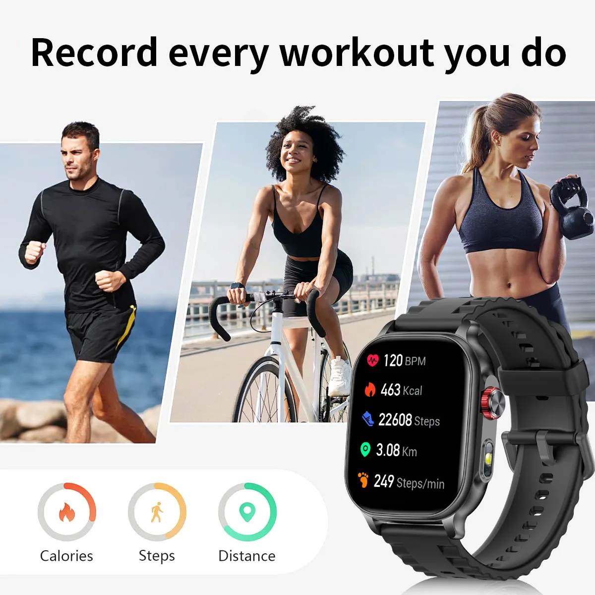 2026 Neue Smartwatches 2,01" AMOLED HD-Bildschirm 1400mAh Akku Bluetooth-Anruf IP68 Wasserdicht Smartwatch für Damen für Android iOS – Detail 9