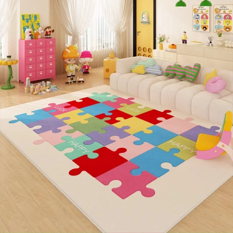 Dopamine Color Carpets for Living Room Ins Style Bedroom Decor Large Carpet Thicken Plush Lounge Floor Mat Home Fluffy Soft Rug
