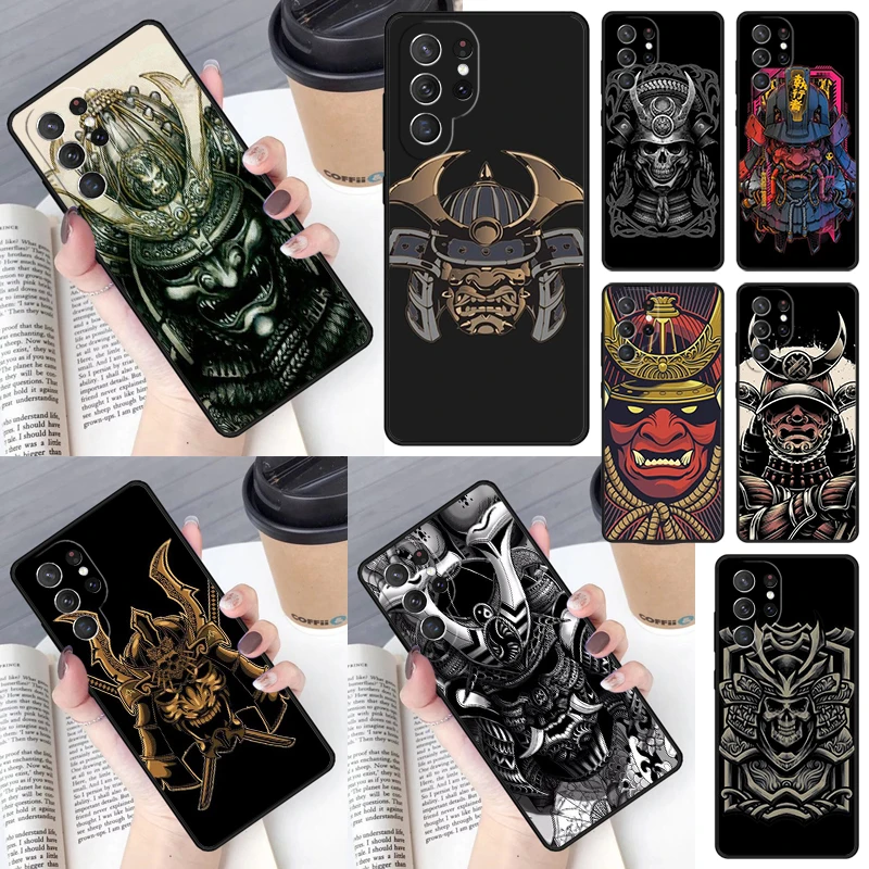 Samurai Mask Helmet Phone Case for Samsung Galaxy S26 Ultra S25 S24 S23 S22 S21 S20 Note10 Plus FE Cover