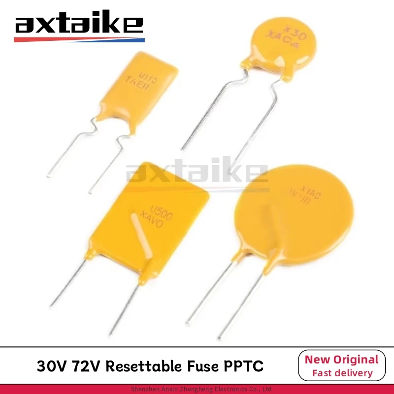 10PCS 30V 72V Resettable Fuse PPTC RUEF RXEF 0.5A 1.1A 1.35A 1.6A 3A 4A 5A 6A 8A 9A 50 100 200 500 mA 0.1 0.25 0.5 0.75 0.9 2.5A