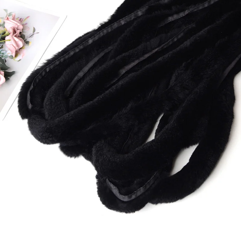 5M Thickened Artificial Rabbit Fur Trim Clothes Accessory Faux Fur Strips For Sweater Coat Hood Hat DIY Fluffy Garment Materials