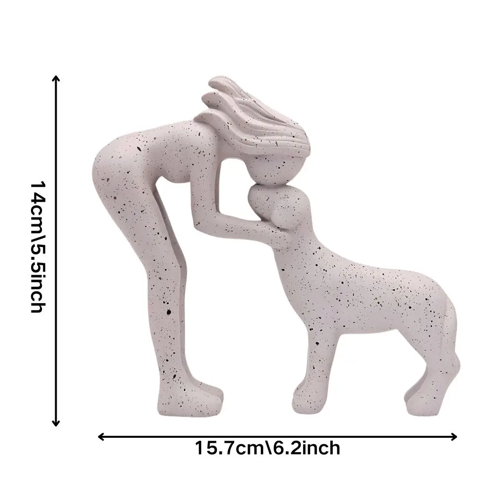 1 Piece Dog Statue for Home Decoration, Gift for Dog Lovers, Girl and Dog Hug Statue, Suitable for Home and Outdoor Decoration, Hugging Dog Memorial Statue Ornament, Best Choice for Christmas, Perfect Gift for Thanksgiving