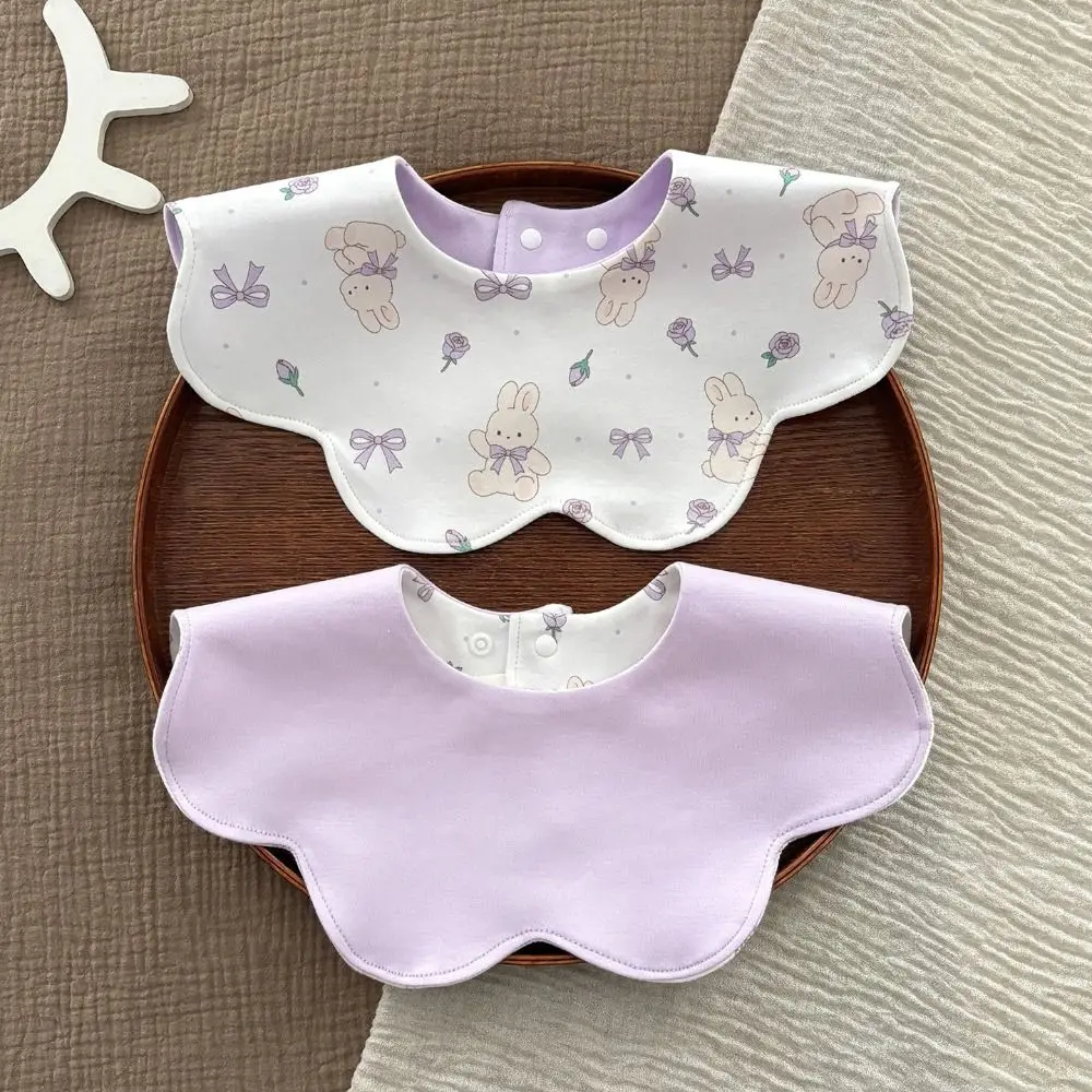 Absorbent Reversible Baby Bib Breathable 100% Cotton Summer Bibs Soft Antibacterial Bibs for Baby Girl Boy for Toddler Feeding