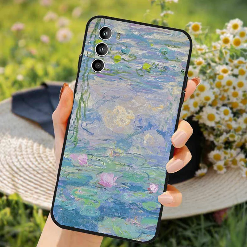 Claude Monet Garden Phone Case For Motorola Edge 50 40 Pro 50 40 30 Ultra Neo Fusion Moto G Play G Stylus G Power G 5G