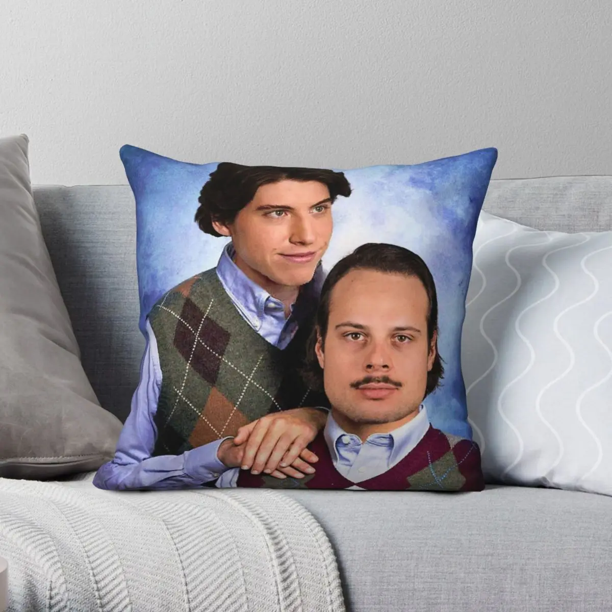 Matthews Marner Step Brothers Square Pillowcase Polyester Linen Velvet Printed Zip Decor Room Cushion Cover 45x45