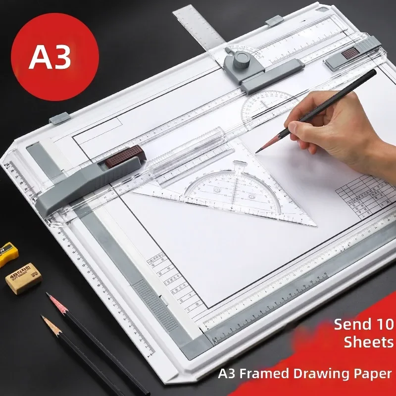 for A2 A3 Drawing Board with Scale Construction Machinery Civil Engineering Student Designer Hand Drawing Board